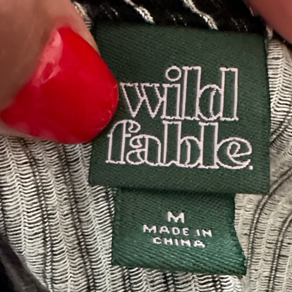 Wild Fable Black & White Vertical Stripes Tank Pantsuit - Picture 8 of 8